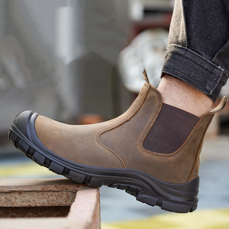 Men'S Shoes Dockers - Sepatu Bot Kerja Penutup Kaki Baja