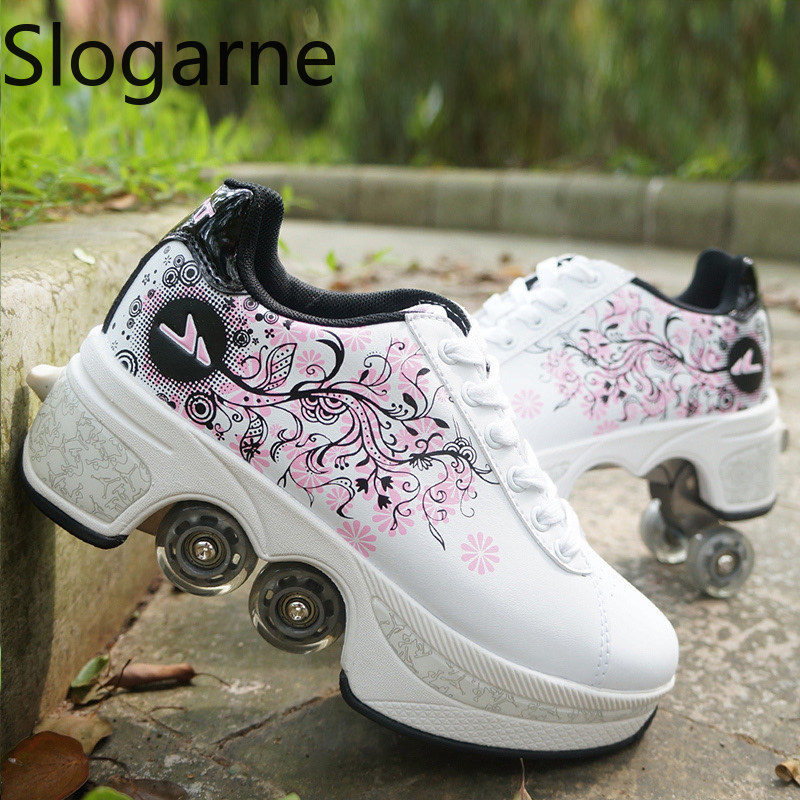 Men'S Shoes To Women'S - Sepatu Roda Deformasi 4 Roda Wanita,