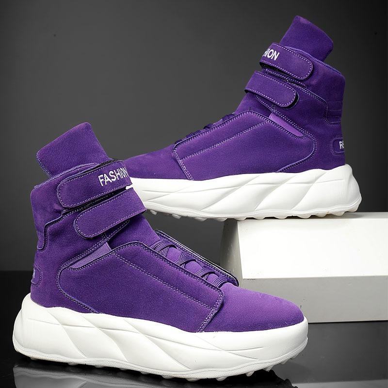 Men'S Shoes With Velcro - Sepatu Kets Tinggi Ungu 2026 Sepatu