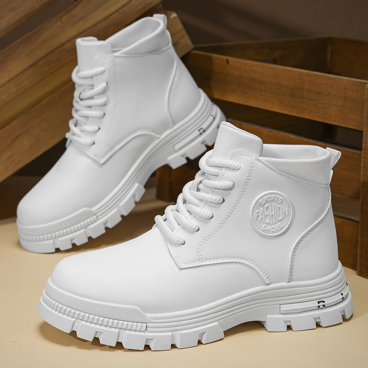 Sepatu Bot Motor Putih Pria Mo - Men'S Shoes No Laces ulasan dan harga