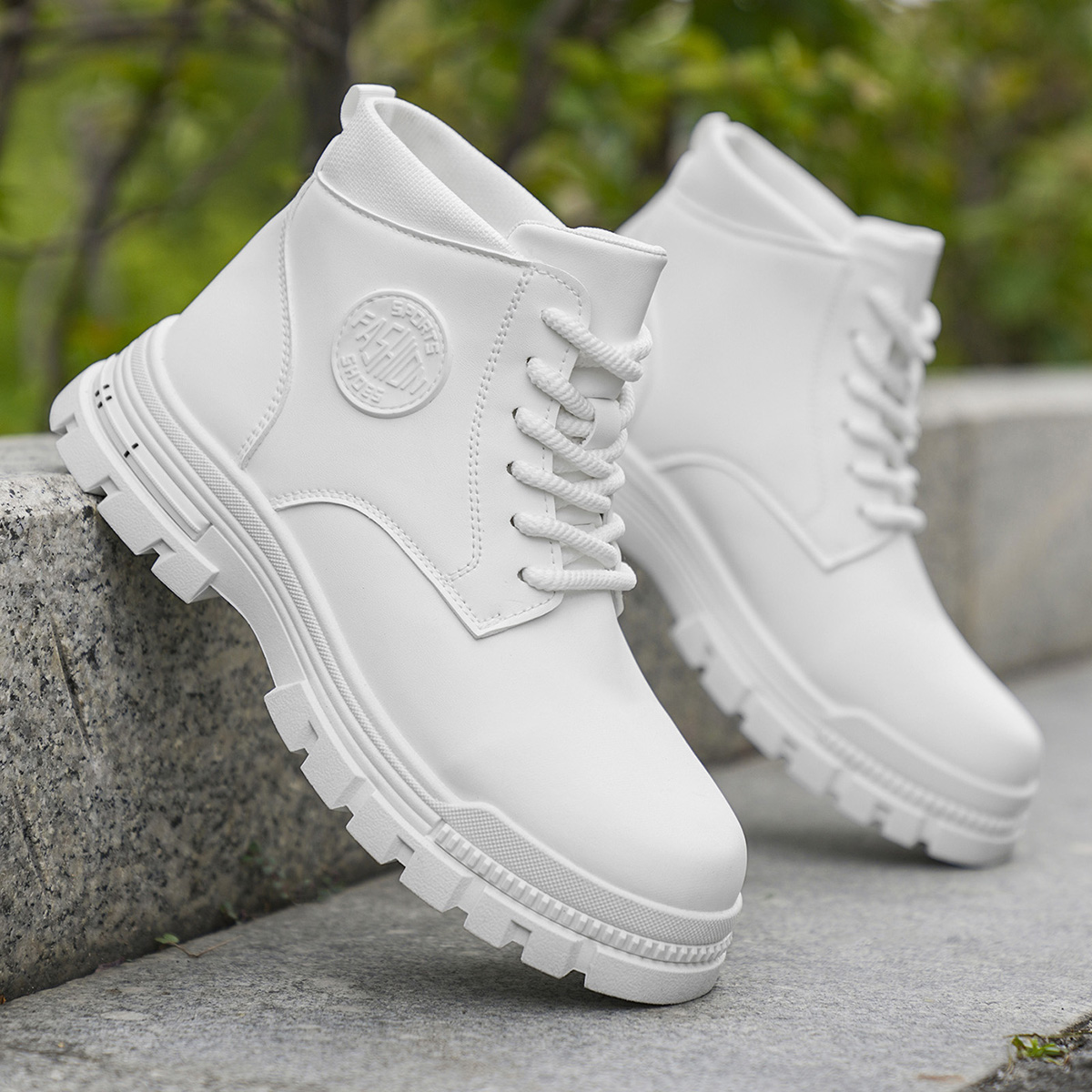 Sepatu Bot Motor Putih Pria Mo - Men'S Shoes No Laces ulasan dan harga