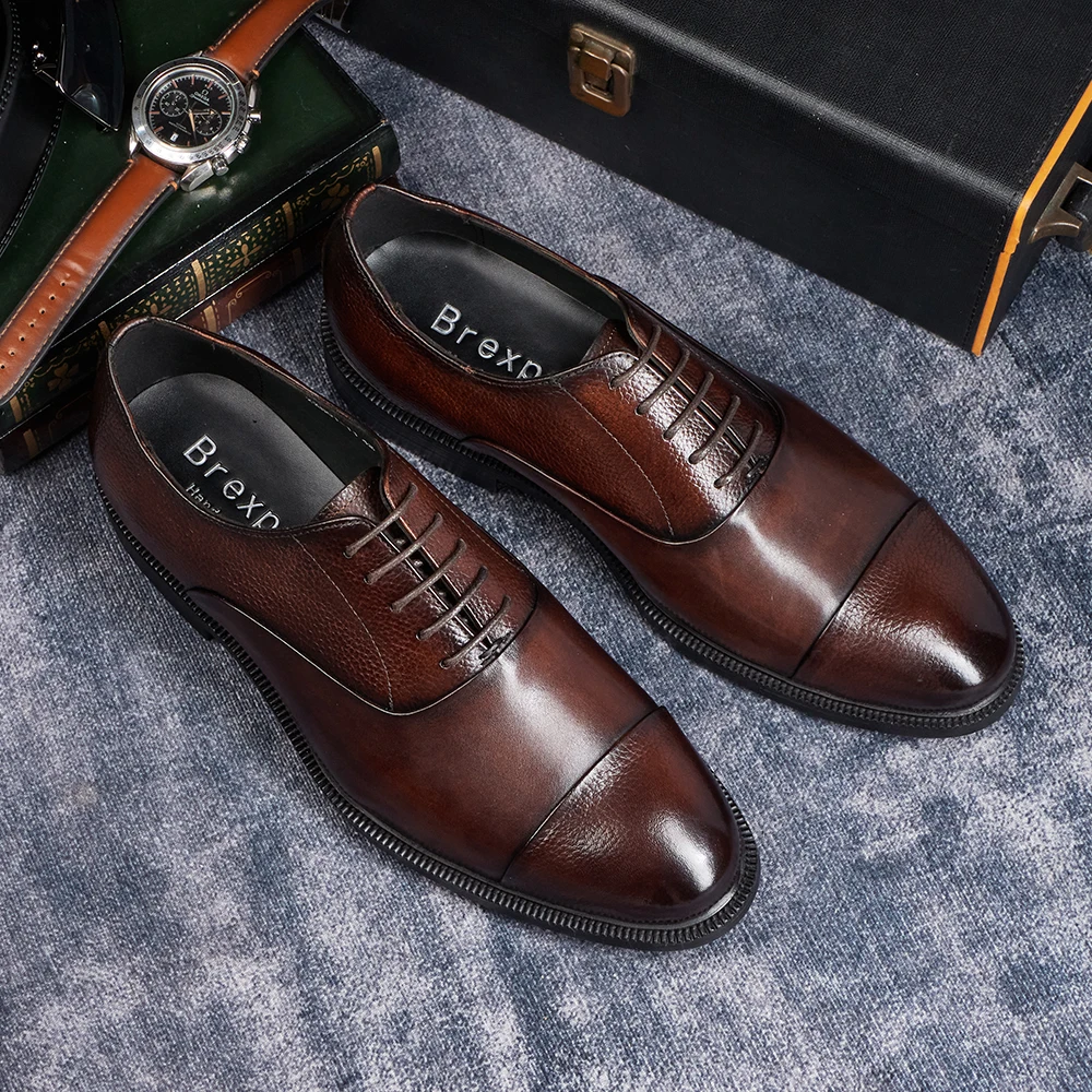 Sepatu Oxford Kulit Sapi Asli  - Men Shoes Size 11 ulasan dan harga