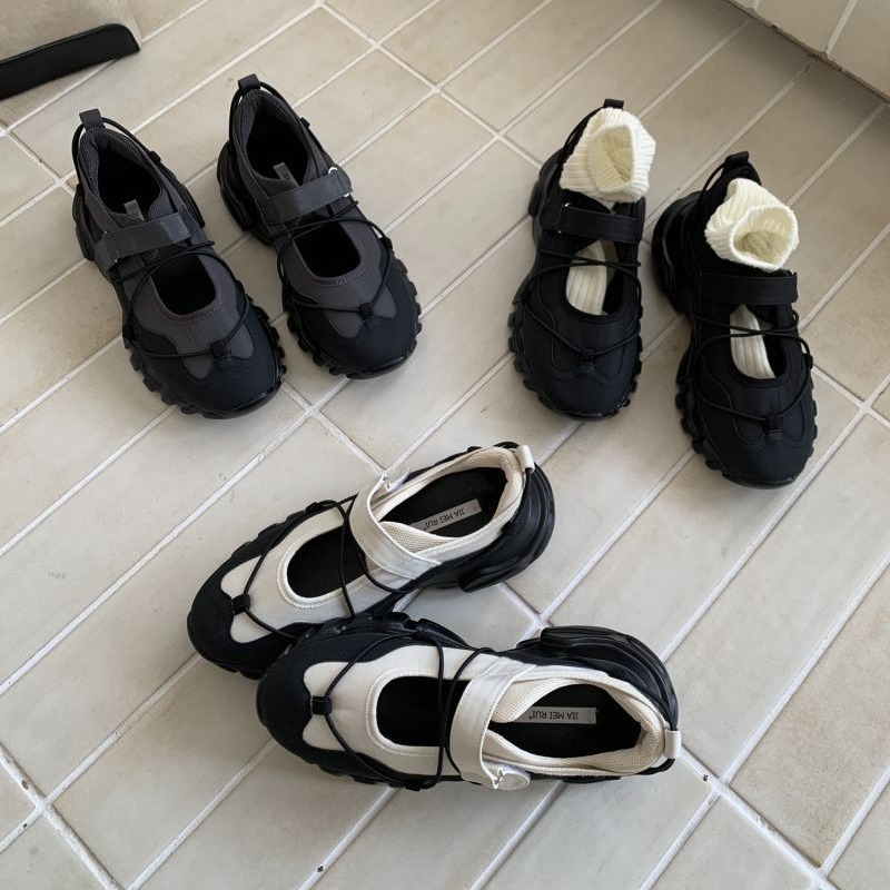 Sepatu Mary Jane Platform Chun - Men'S Shoes With Velcro ulasan dan harga