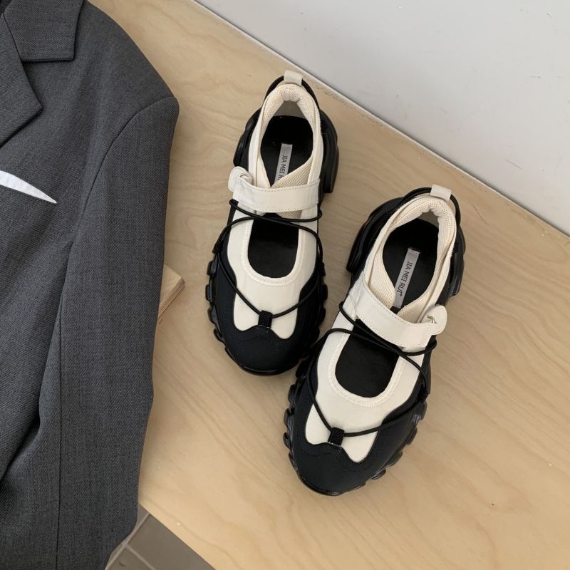 Sepatu Mary Jane Platform Chun - Men'S Shoes With Velcro ulasan dan harga