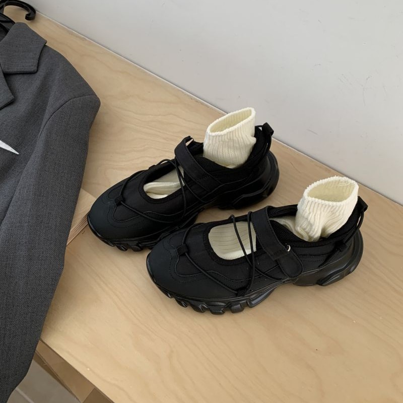 Sepatu Mary Jane Platform Chun - Men'S Shoes With Velcro ulasan dan harga