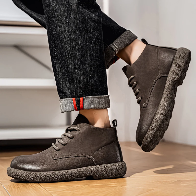 Sepatu Bot Pria Sepatu Bot Pen - Men'S Shoes No Laces ulasan dan harga