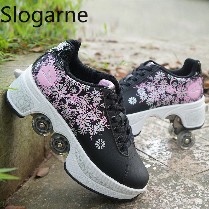 Sepatu Roda Deformasi 4 Roda W - Men'S Shoes To Women'S ulasan dan harga