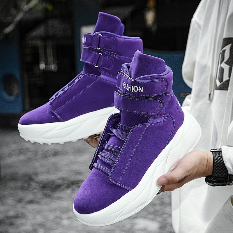 Sepatu Kets Tinggi Ungu 2026 S - Men'S Shoes With Velcro ulasan dan harga