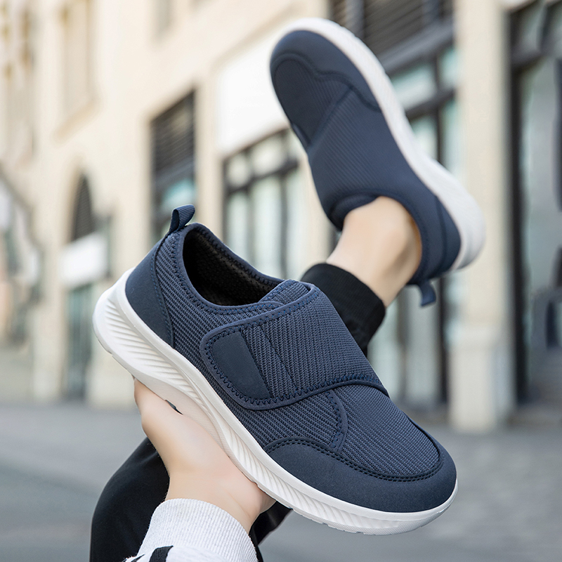 Sepatu Santai Pria Bahan Jarin - Men'S Shoes With Velcro ulasan dan harga