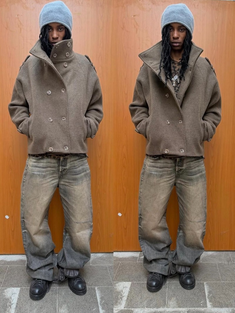 Jeans baggy bootcut dengan efe - Men Shoes Jeans ulasan dan harga