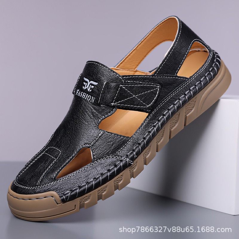 Sepatu berlubang pria musim pa - Men'S Shoes With Velcro ulasan dan harga