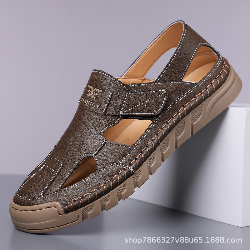 Sepatu berlubang pria musim pa - Men'S Shoes With Velcro ulasan dan harga