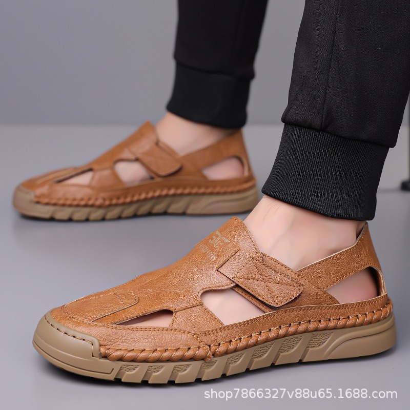 Sepatu berlubang pria musim pa - Men'S Shoes With Velcro ulasan dan harga