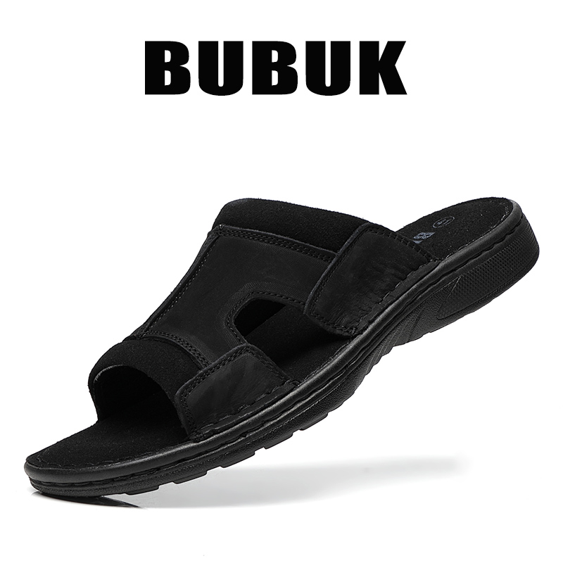 Sandal Kulit Pria Bubuk untuk  - Men'S Shoes With Velcro ulasan dan harga