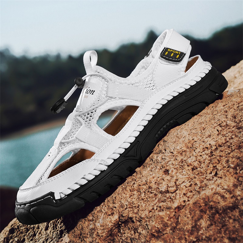 Sandal Pria Buatan Tangan deng - Men'S Shoes With Velcro ulasan dan harga