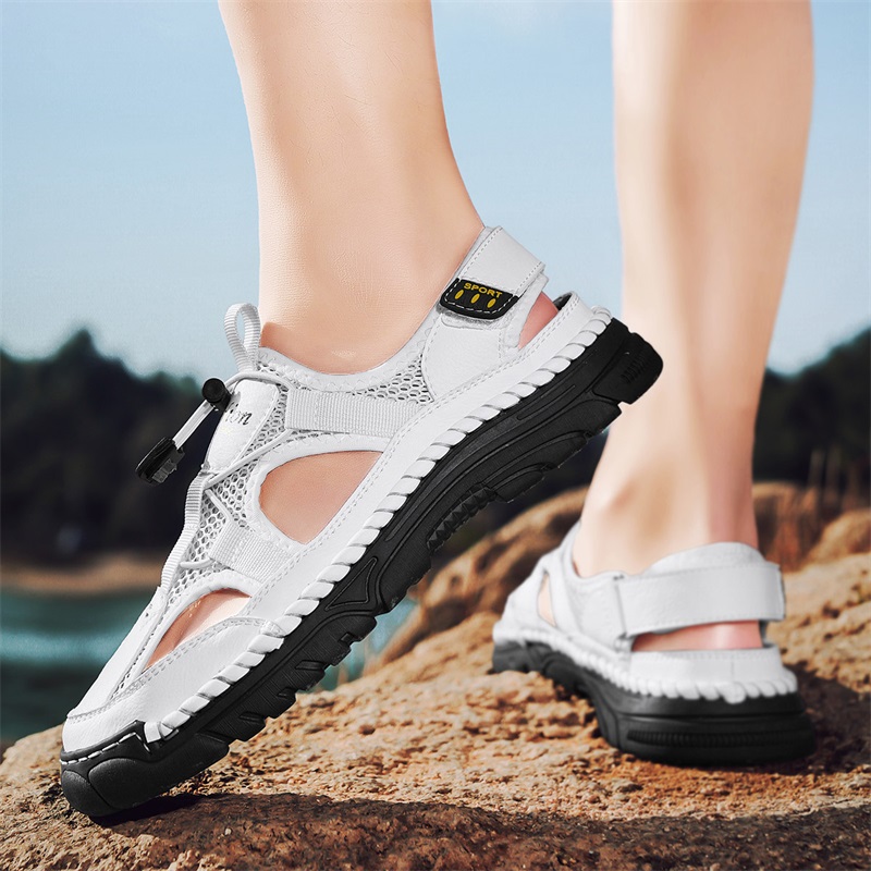 Sandal Pria Buatan Tangan deng - Men'S Shoes With Velcro ulasan dan harga