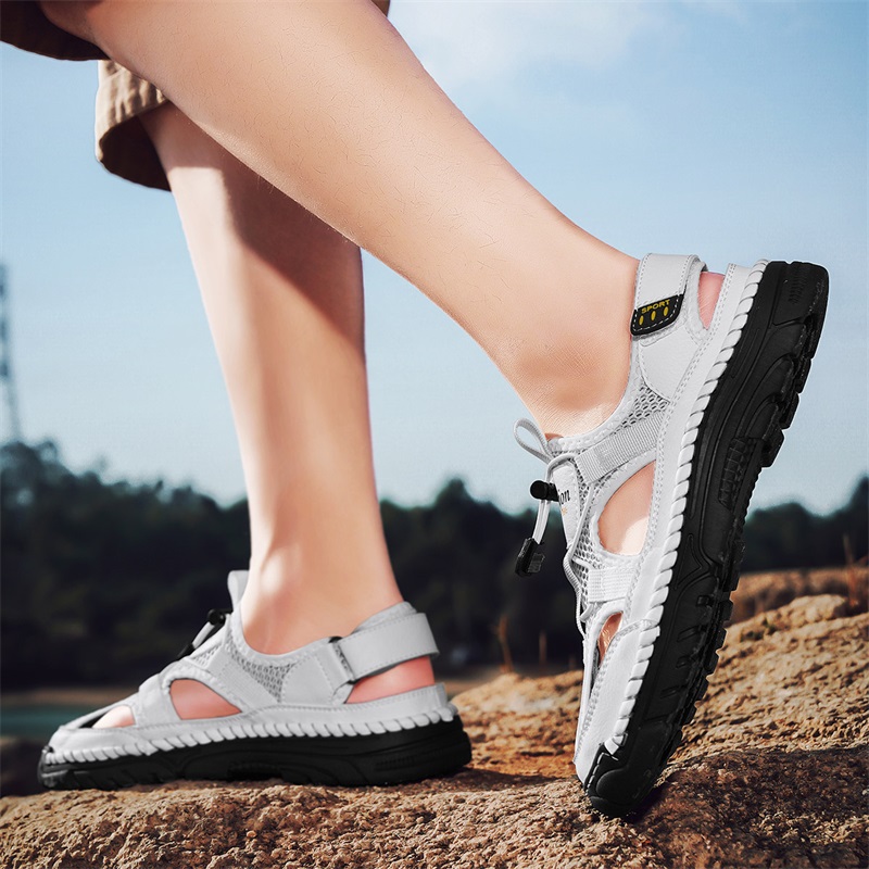 Sandal Pria Buatan Tangan deng - Men'S Shoes With Velcro ulasan dan harga