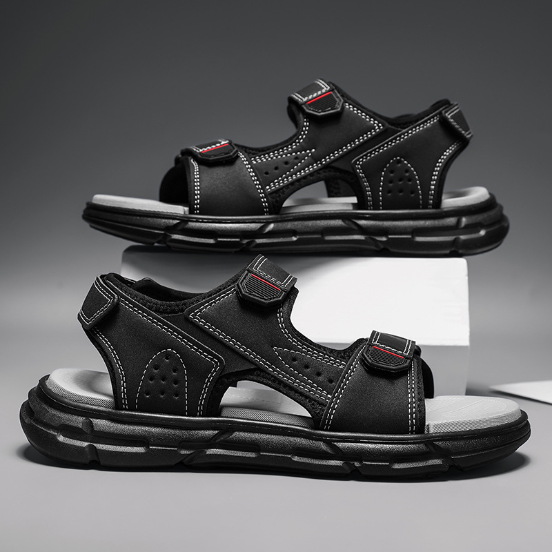 Sandal luar ruangan musim pana - Men'S Shoes With Velcro ulasan dan harga