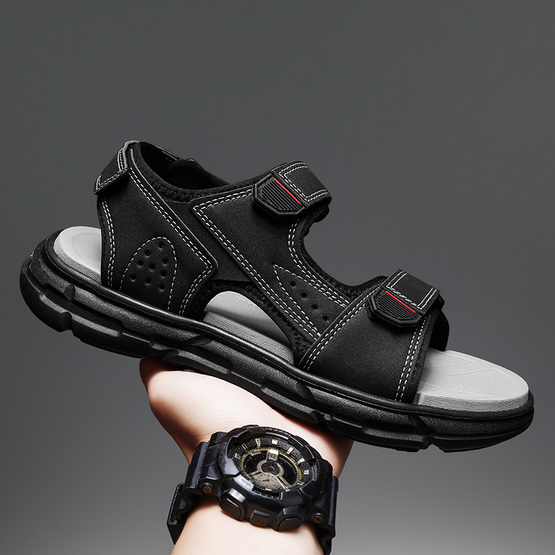 Sandal luar ruangan musim pana - Men'S Shoes With Velcro ulasan dan harga