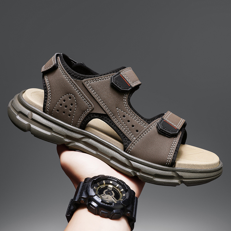 Sandal luar ruangan musim pana - Men'S Shoes With Velcro ulasan dan harga