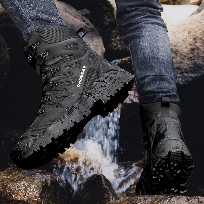 Sepatu Hiking Taktis Luar Ruan - Men'S Shoes No Laces ulasan dan harga